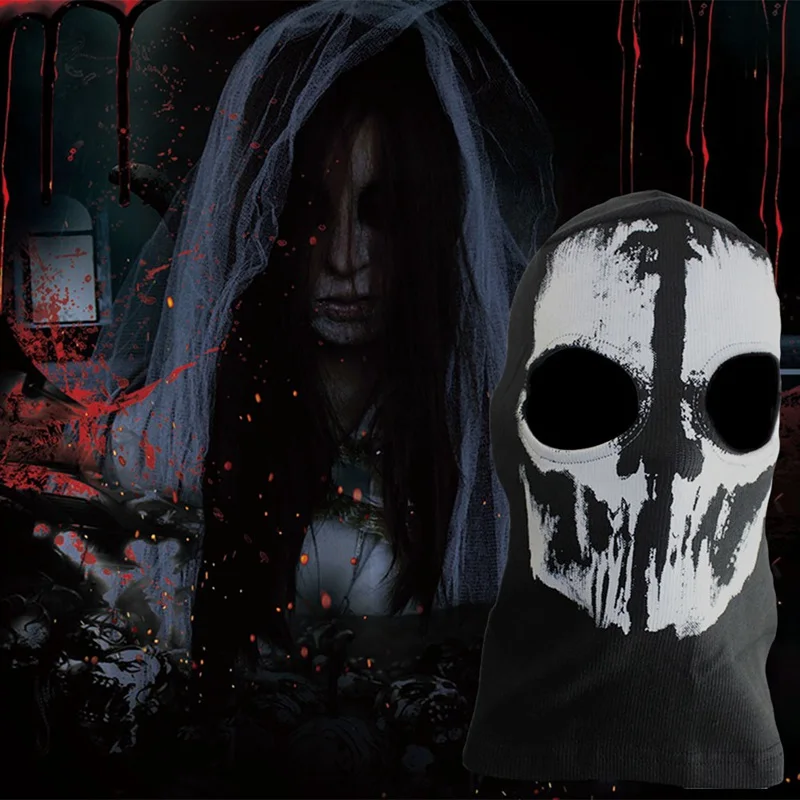 

Call Duty Ghosts Cotton Balaclava Mask Halloween Full Face Game Cosplay Stocking Mask CS Player Skullies Beanies