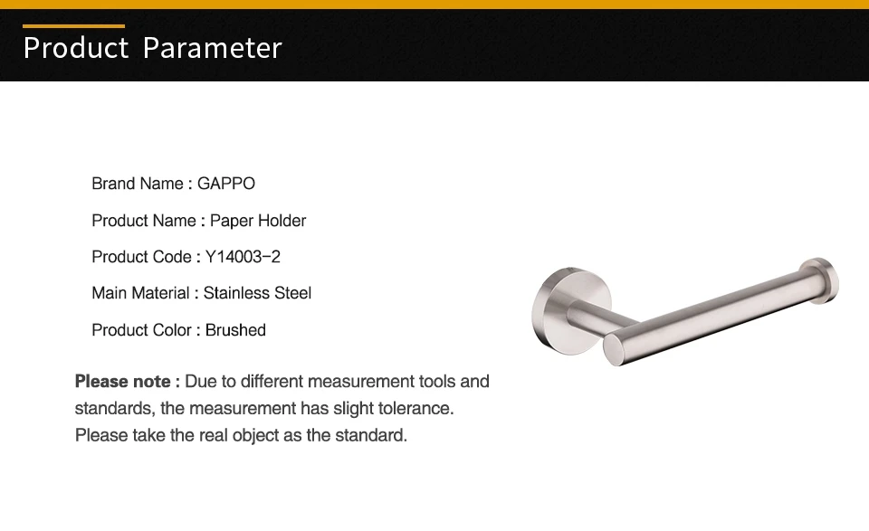 GAPPO держатели для бумаги, Современный Высококачественный держатель для туалетной бумаги из нержавеющей стали, держатель для туалетной бумаги, держатель для туалетной бумаги, аксессуары для ванной комнаты