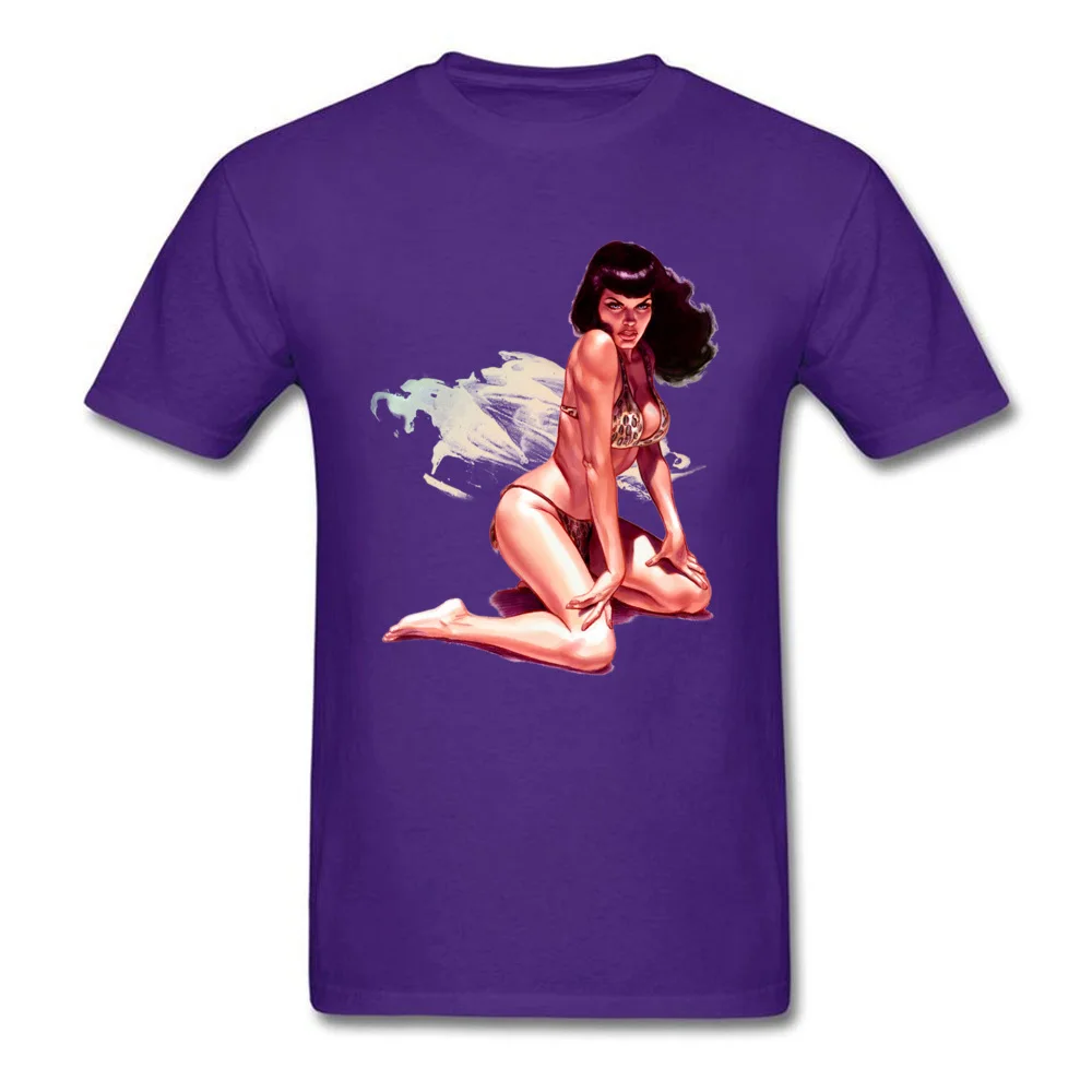 bettie 9911 Printed On VALENTINE DAY 100% Cotton Fabric O-Neck Adult Tops Shirts Custom Tee Shirt Funky Short Sleeve T-shirts bettie 9911 purple