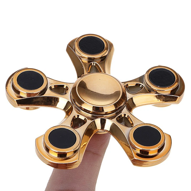 

2017 Top Fidget Toys Pattern Hand Spinner Metal Gold Fidget Spiner and ADHD EDC Adults Children Educational Toys Hobbies