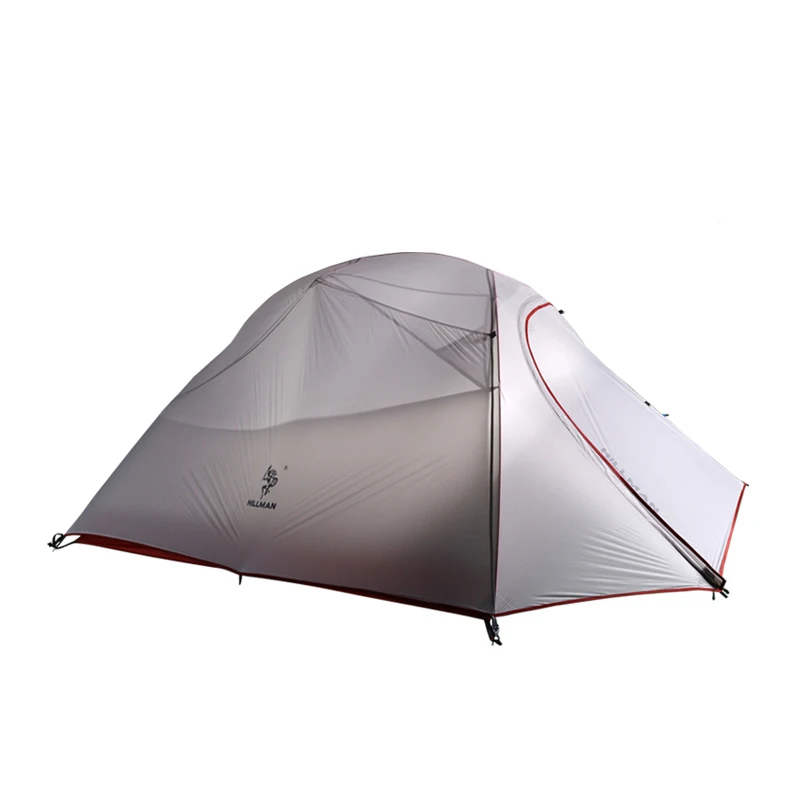 

Hillman Ultralight double layer aluminum poles 3 person use waterproof windproof camping tent with bottom mat