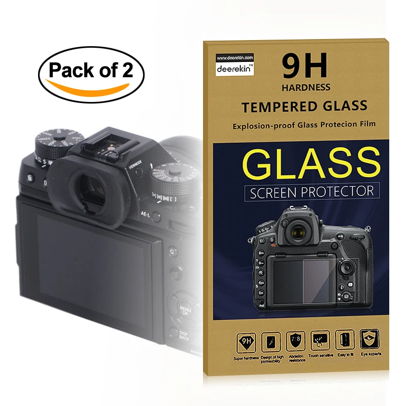 2x Selfadhesive 0.25mm Glass Lcd Screen Protector For Fujifilm Xt5 X