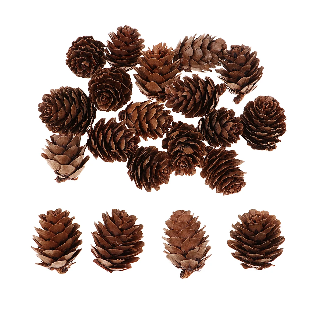 Decorative Pine Cones Festival Vase Filler Snow White Christmas Tree pendants