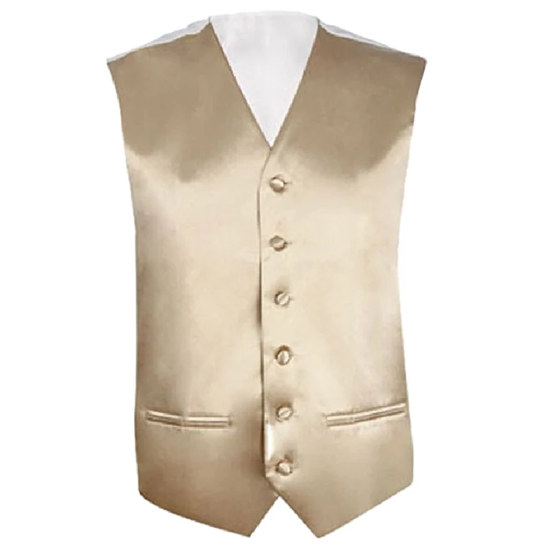 Mens Wedding Waistcoat Groom (Champagne 2XL/UK 44)in Vests from Men's