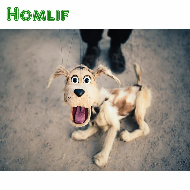 HOMLIF 5D DIY алмазная живопись собака Алмазная вышивка мультфильм животных вышивки