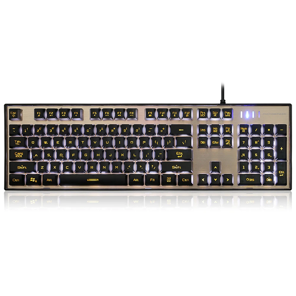 Motospeed K10 104 клавиш USB Проводная эргономичная мультимедийная игровая клавиатура с