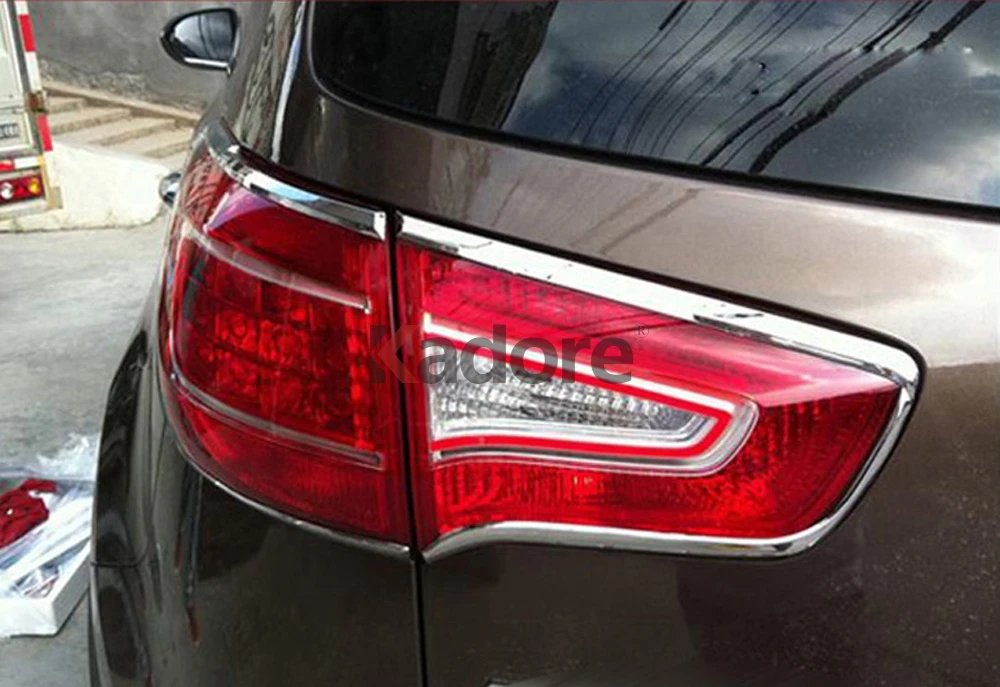 Для Kia Sportage 2010 2011 2012 ABS Chrome Задний фонарь лампа накладка сзади хвост для осветительная лампа внешние аксессуары