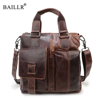

BAILLR Brand New Fashion Men's Handbag Men Business briefcase Genuine Leather High quality Tote bag luxury design crossbody bags