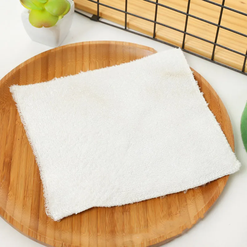 3 PCS Bamboo Rag Washing Rags For The Kitchen Cleaning Scouring Pad Dish Cloth Bamboo Washcloth Dishcloth Bamboo Napkins  (4)