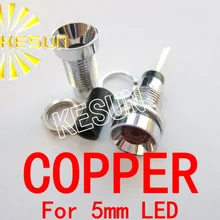 100 шт. x Медь 5 мм светодиодный держатель Разъем для F5 круглая голова светодиодный диода