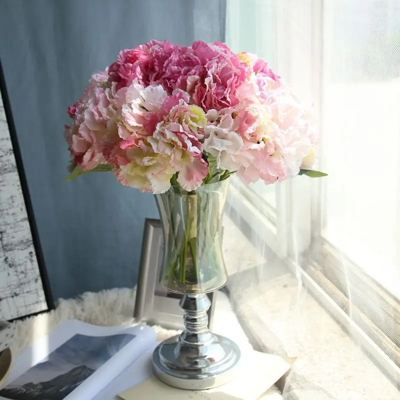 1PC Artificial Flowers Cheap DIY Flower Fake Hydrangea Heads Bouquet Christmas Wedding Arrangement Home Decoration | Дом и сад