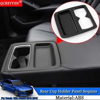 

QCBXYYXH Car-styling Car Interior Rear Cup Holder Panel Car Stickers Sequins Auto Accessories For Honda 10th Accord 2018 2019