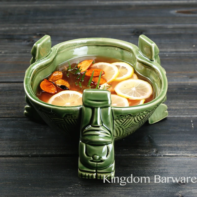 Ceramic Punch Bowl Waikiki Bowl Tiki Bowl