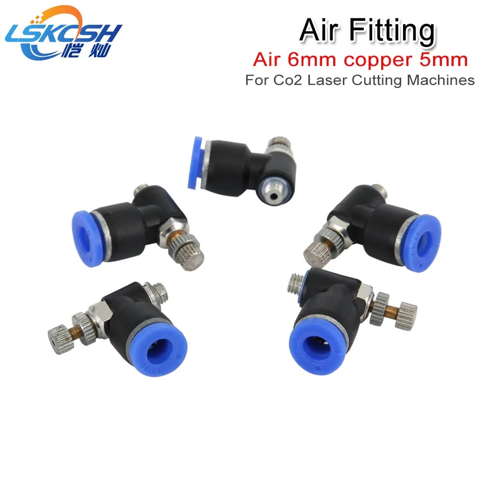 

LSKCSH co2 laser machine laser engraving cutting head air tube fitting air assist adjuster for Co2 laser stamp or mini machines