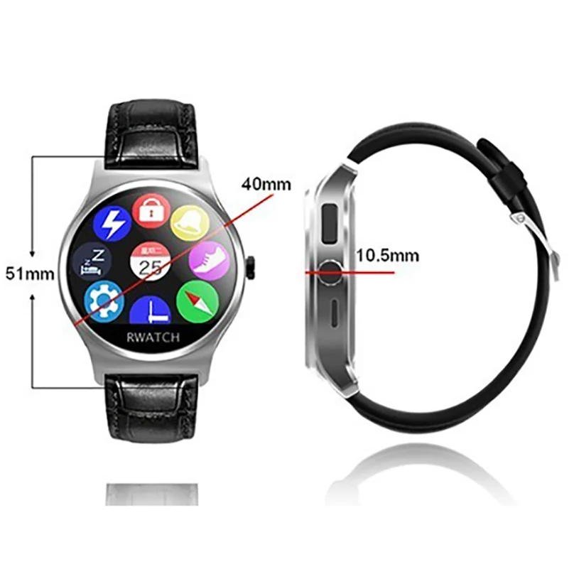 RWATCH R11 Smart Watch Infrared Remote Controller Heart Rate Calls/SMS Sedentary Reminder Sleep Monitor smartwatch for phone