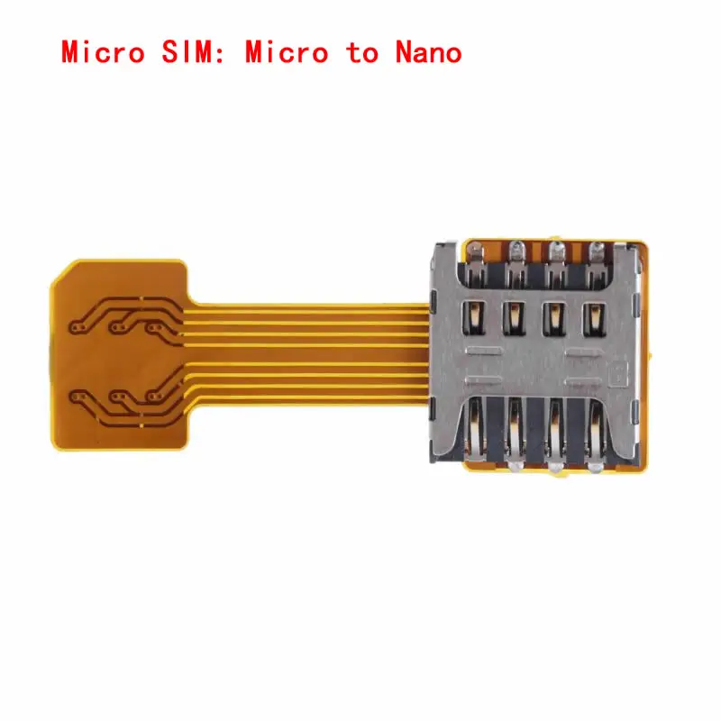Гибридный двойной sim-карты Micro SD адаптер Micro SIM адаптер для ZOJI Z6 Z7 Z8 Z9 Sharp Aquos P1 Z3 Aquos S2 Z2 Aquos S3 mini - Цвет: Micro to nano