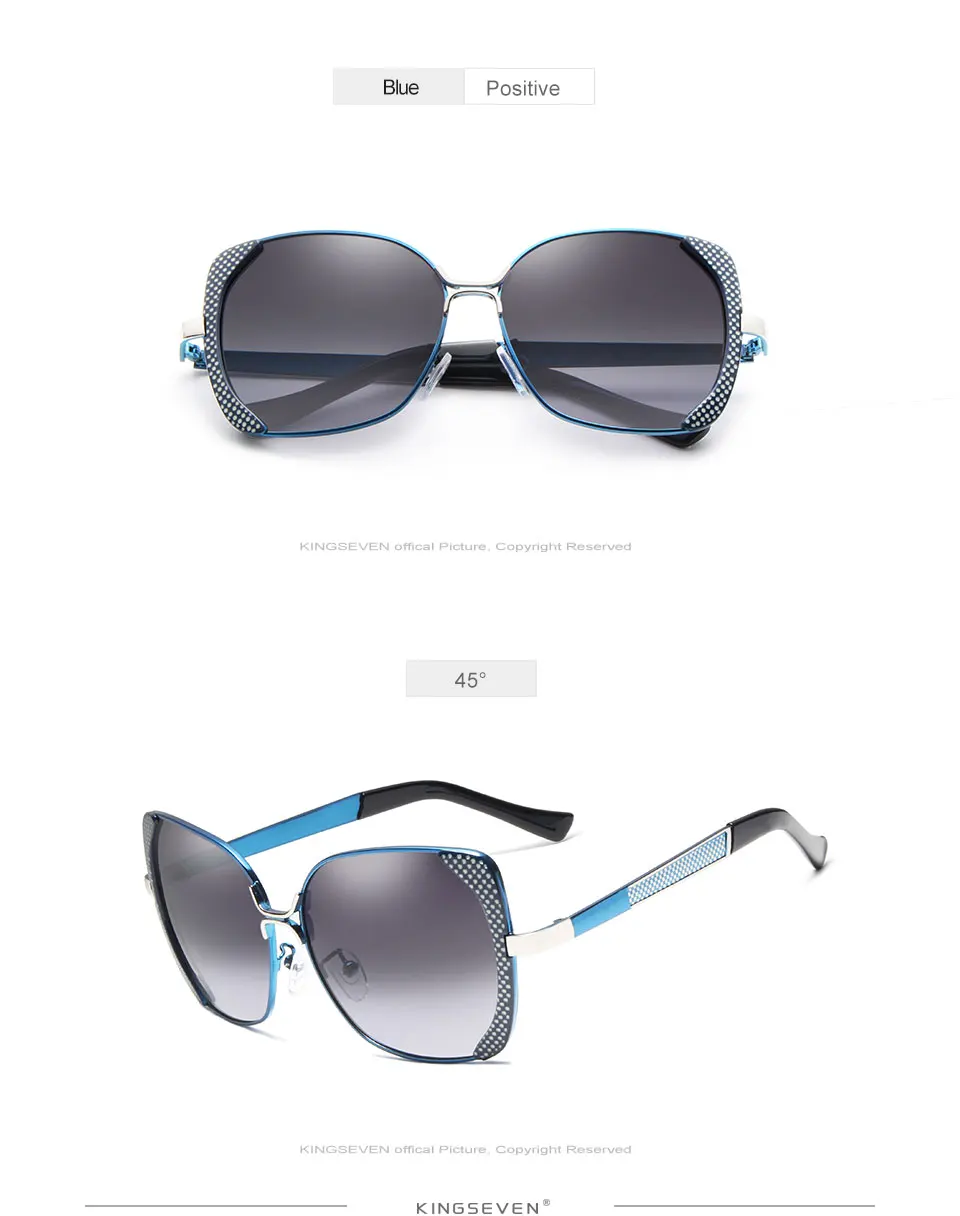 KINGSEVEN N7011Design Luxury Polarized Sunglasses Ladies Gradient Butterfly Vintage oversized Eyewear