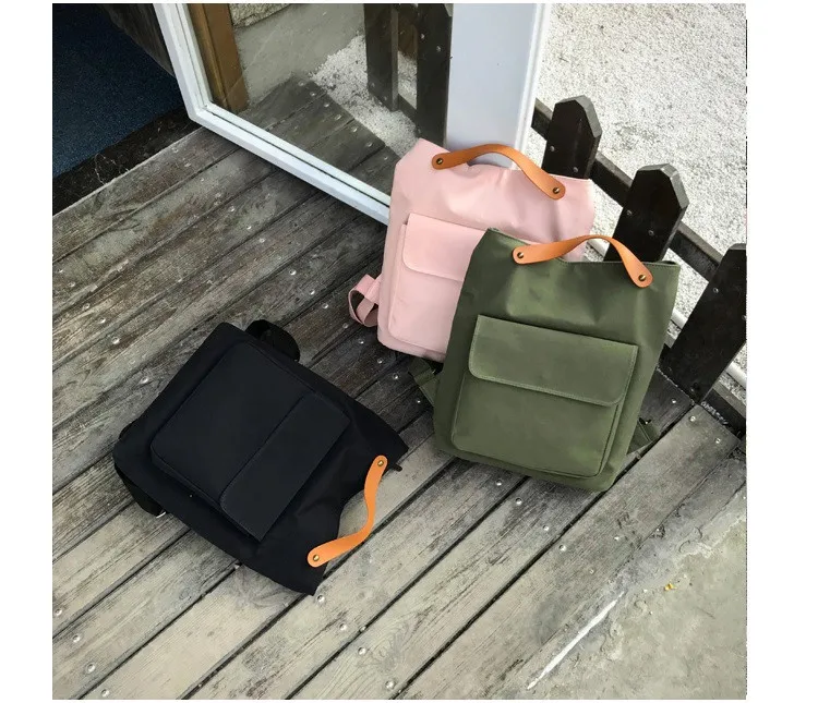 MJ Cotton Backpack Women Versatile School Bag Large Casual Travel Bag for Teenage Girls (9)
