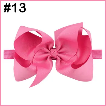 

Free shipping 300pcs 6'' boutique hair bows with elastic headbands ABC hair bows Boutique hair bows solid big hair bows girl