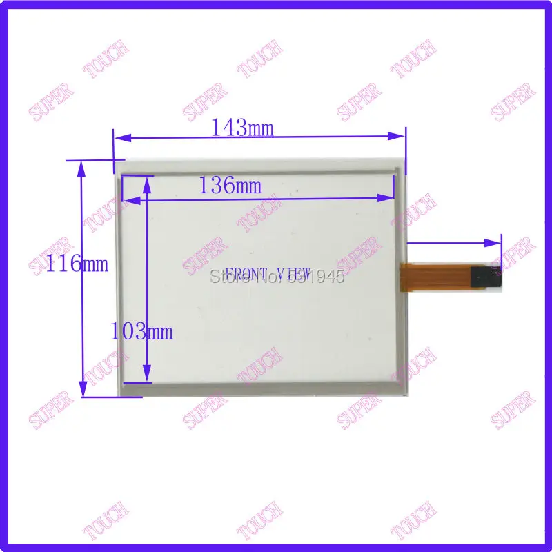 

ZhiYuSun 6.4 inch for PD064VT5 143mm*116mm 4 wire TOUCH SCREEN for gps glass 6.4 touch panel 143*116