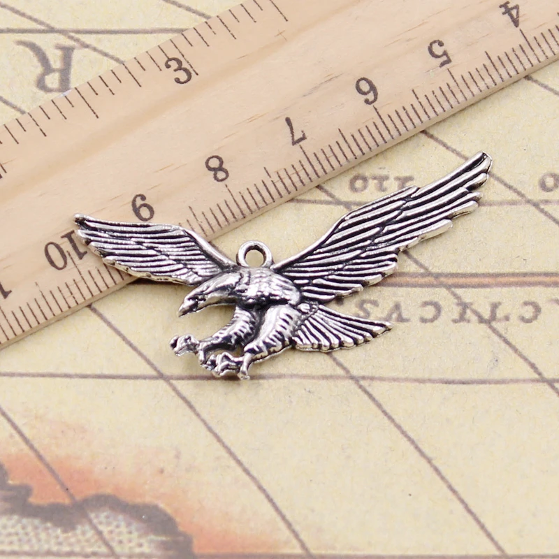 

10pcs Charms hawk eagle 28x50mm Tibetan Silver Plated Pendants Antique Jewelry Making DIY Handmade Craft