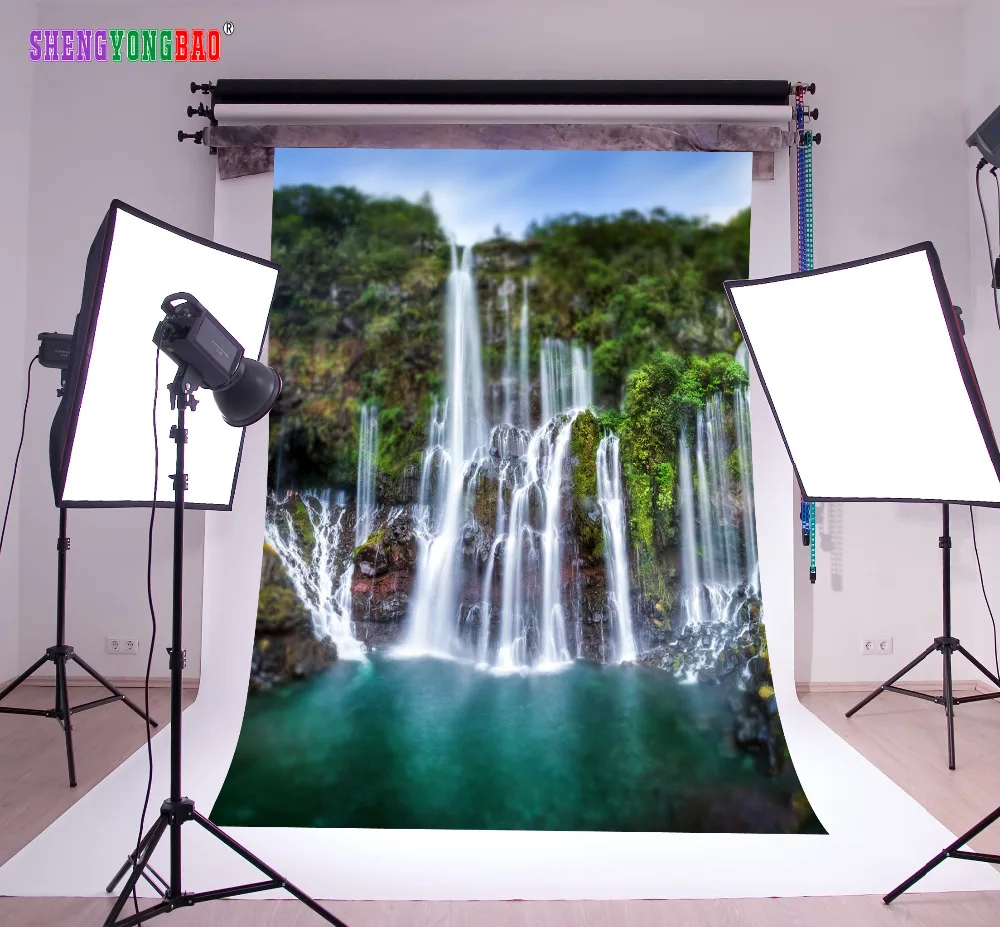 

SHENGYONGBAO 10x10ft Art Cloth Custom Waterfall Photography Backdrops Prop Photo Studio Background TPB-3007