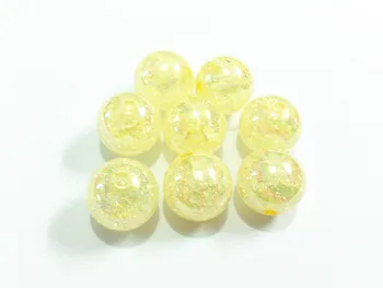 

(Choose Size First) 12mm/16mm/20mm Off- White AB Crack Beads
