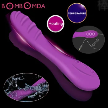Sex Vibrators For Women Erotic Clitoris Stimulate Heated Rotation USB Charging AV Stick G spot Massage waterproof Vibrators O3