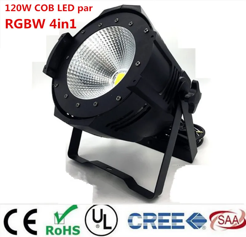 Liga de Alumínio Led Par 200 w Cob 4in1 Rgbw e rgb 3in1 e branco Frio Branco Quente Levou Par Pode Par64 Refletor Led dj Luz Dmx Controll