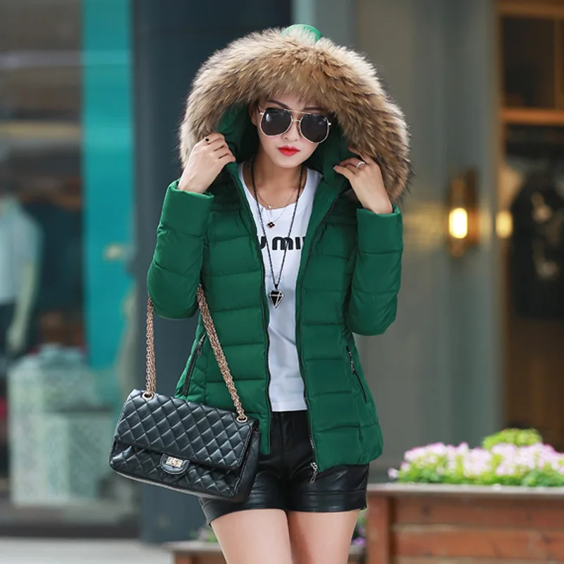 2016 women Fur Collar duck down coat 1950s 60s collar for women winter colors warm outerwear coats