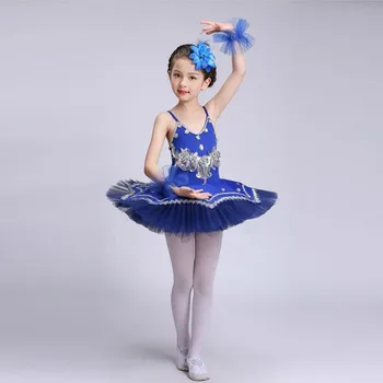 

Ballet Dance Dress Gymnastics Leotard Kid Girl Sequins Princess Performance Swan Lake Ballet Costumes Professional Tutu Children