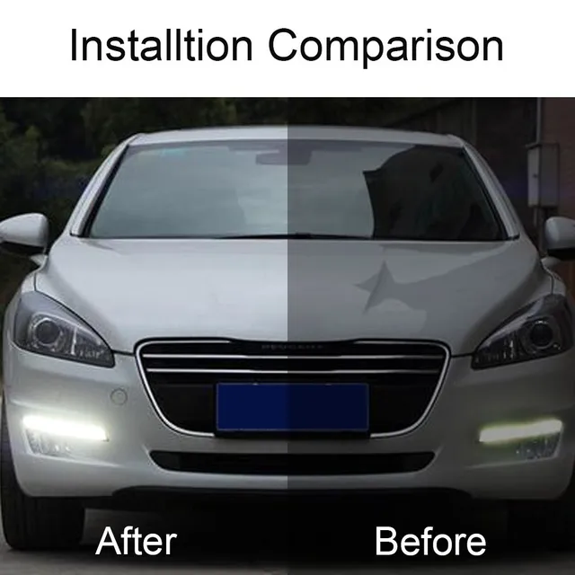 1 kawałek 17cm uniwersalne światło do jazdy dziennej COB DRL LED Lampa samochodowa zewnętrzne światła Auto wodoodporna stylizacja samochodu LED Lampa DRL -
