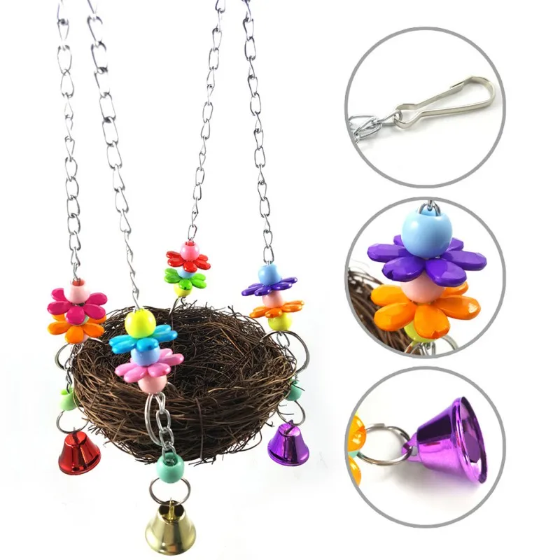 Bird's Nest Handcraft Toys For Birds Parrots To Play Bite Climb Bird