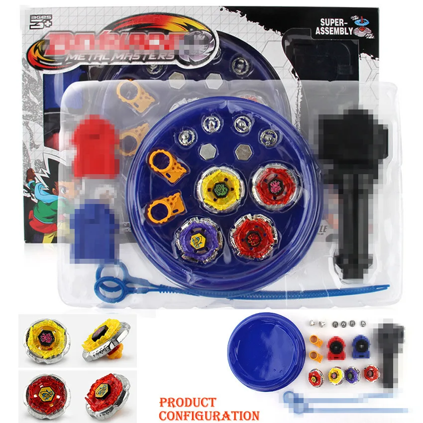 

2018 New Beyblade Metal Fusion 4D Launcher Grip Set System LOOSE Battle Top Masters Kits Spinning Top for Kids AA26