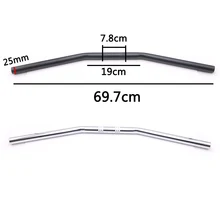 Мотоцикл 22 мм/25 мм ручка бар универсальный мотоцикл ретро черный/серебряные слитки для Harley 883 XL1200 48 скутер Классический Руль