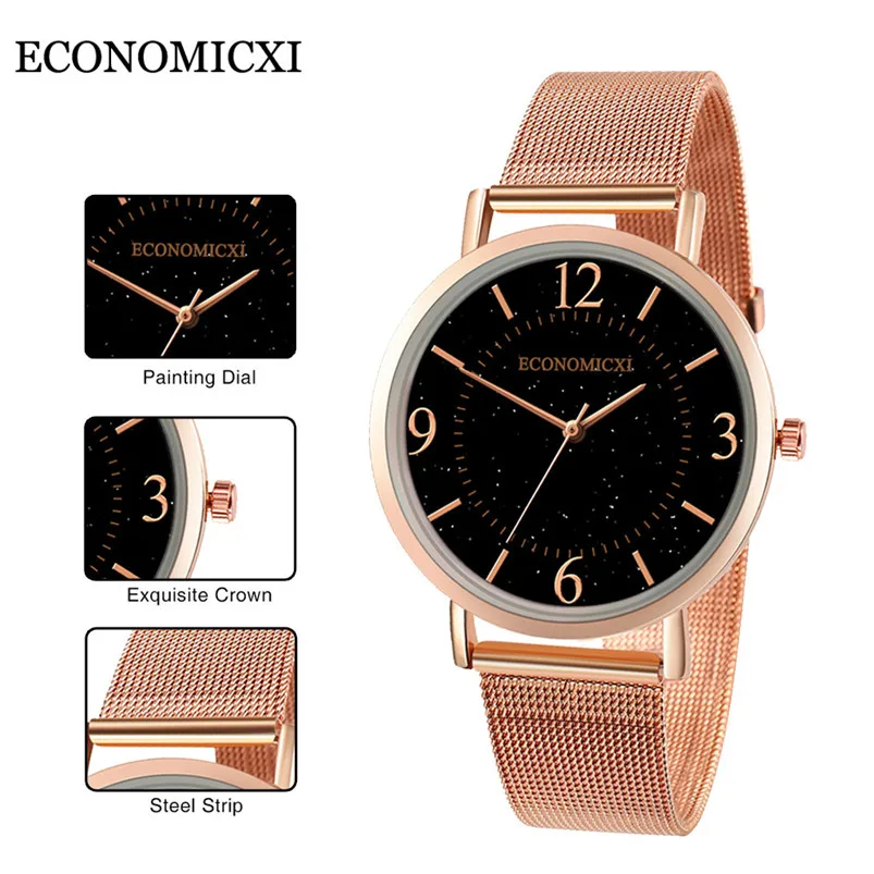 Luxury Watch Womern Famous Brand Ladies Watch Starry Sky Diamond Dial Women Bracelet Watches Magnetic Stainless magnet H22 (6)