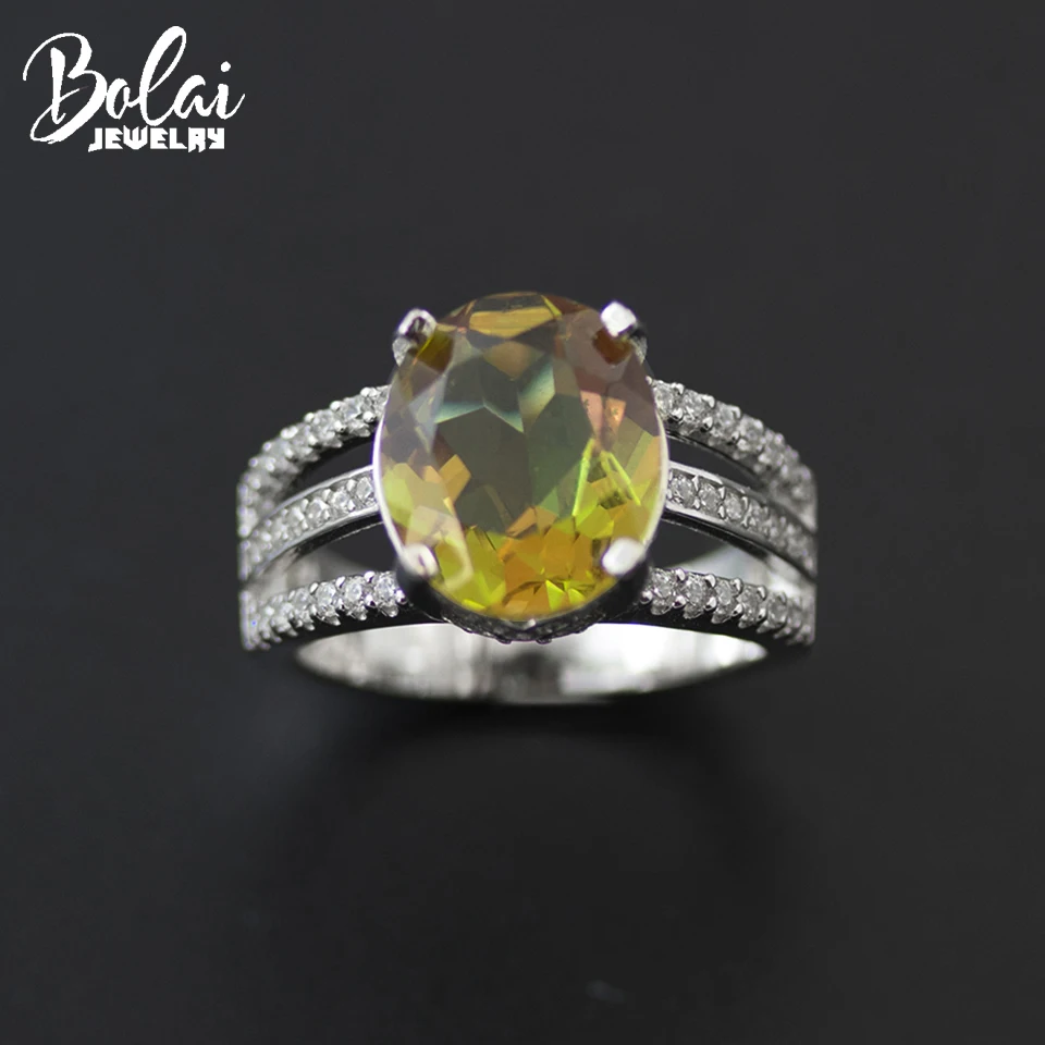 

Bolai Zultanit Ring 925 Sterling Silver Color Change Nano Diaspore Oval Gemstone Sultanit Fine Jewelry for Women Wedding Rings