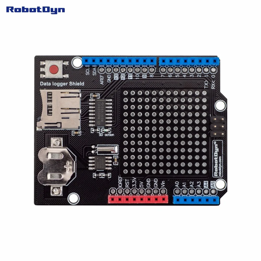 Данные щит регистратора совместимы для Arduino, MicroSD-card + RTC (в сборе) с батареей