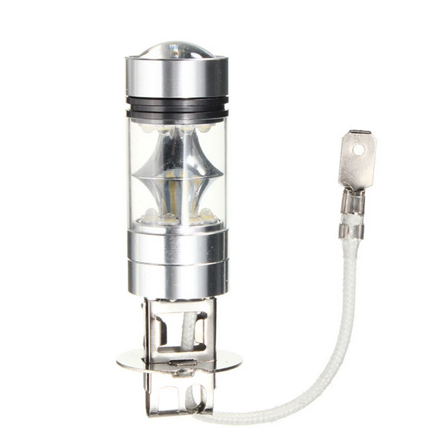 

1PCS H3 8000K 100W LED Bulb 20 SMD Projector Fog Daytime Driving DRL Light Bulbs HID White Free Shipping