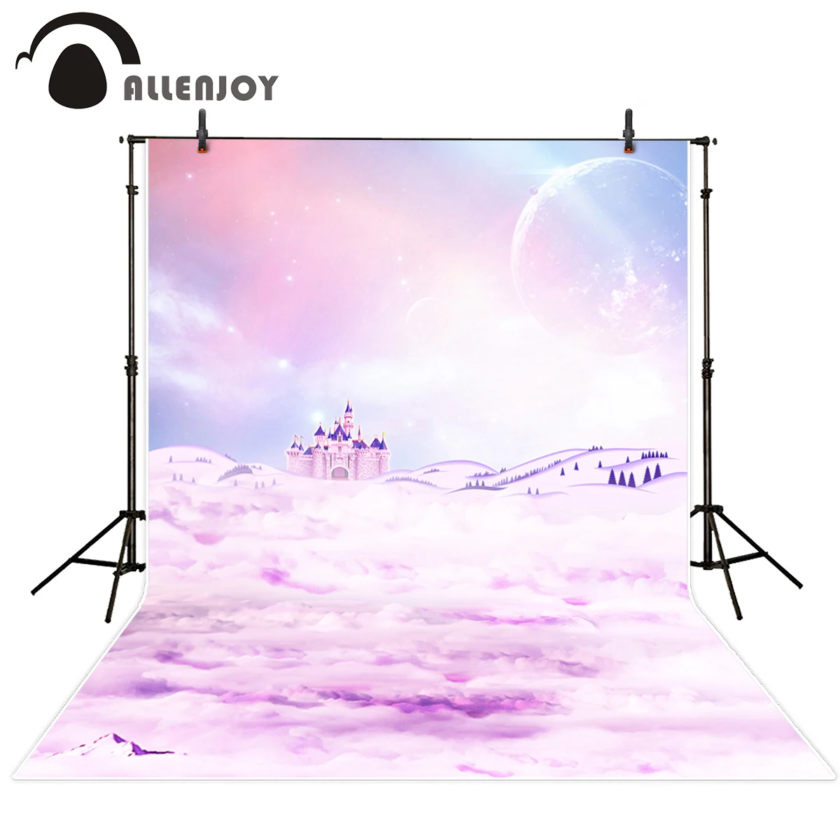Allenjoy виниловая фотография розовый дворец мечтательная страна чудес мультфильм