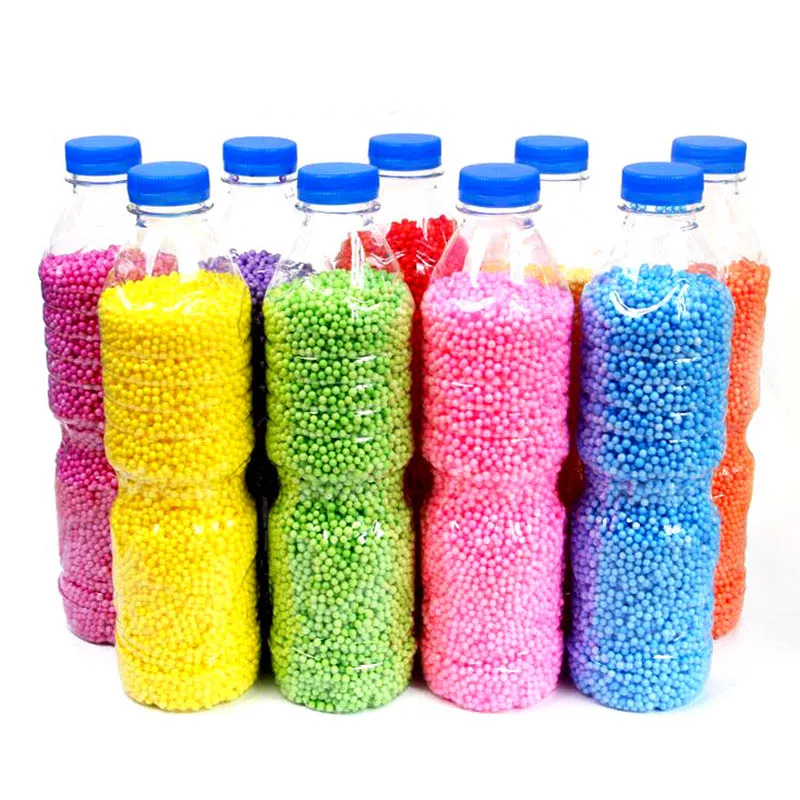 

500ml/Bottle DIY Snow Mud Particles Accessories Slime Balls Small Tiny Foam Beads For Floam Filler For DIY Supplies 2-4mm