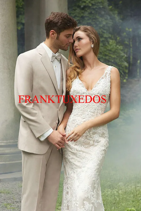 

Custom MadeSlim Fit Groom Tuxedos Notch Lapel maillot homme Baby Groomsman/Best Man Wedding/Dinner Suits (Jacket+Pants+Vest+Tie)