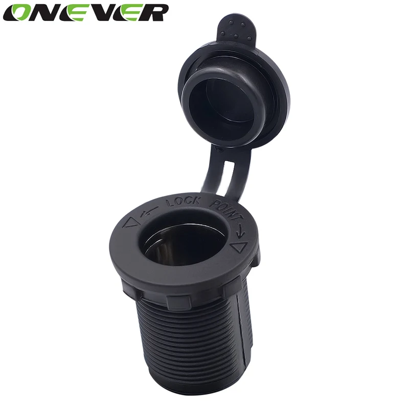 

Onever Waterproof Heat Resisting Plastic Power Socket DC 12V Motorcycle Car Tractor Cigarette Lighter Plug Outlet Car Accesories