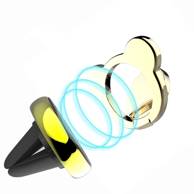 Магнитный автомобильный держатель для телефона iPhone samsung палец кольцо держатель магнит вентиляционное отверстие автомобильный держатель телефона сотовый переносной держатель - Цвет: 1