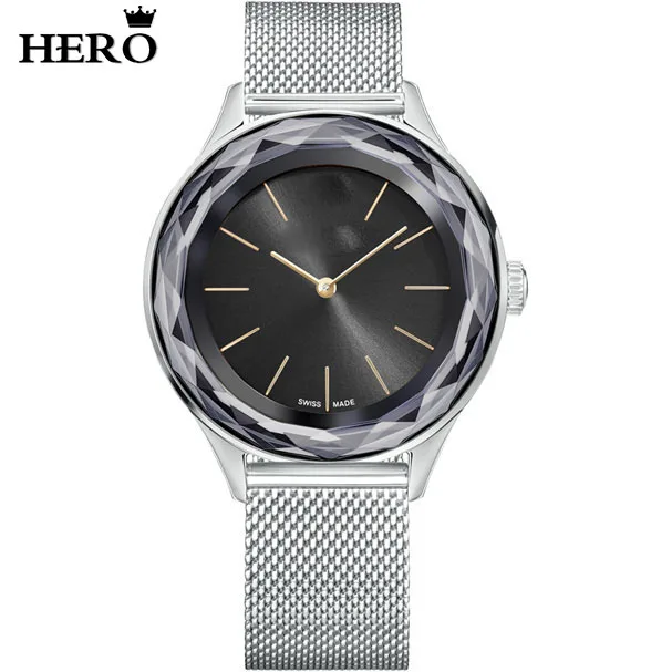 

HERO Original Copy Of High Quality 1:1 Simple Generous Steel Band Watches With Logo Free Of Charge Wholesale Manufacturers