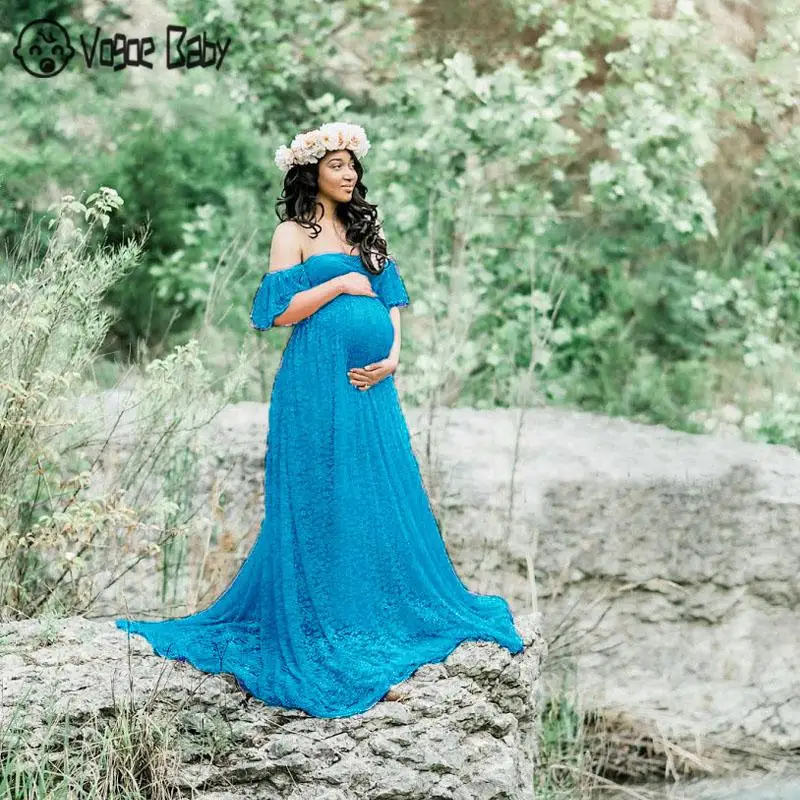 Long Maternity Photography Props Pregnancy Dress Photography Maternity Dresses For Photo Shoot Pregnant Dress Lace Maxi Gown 79