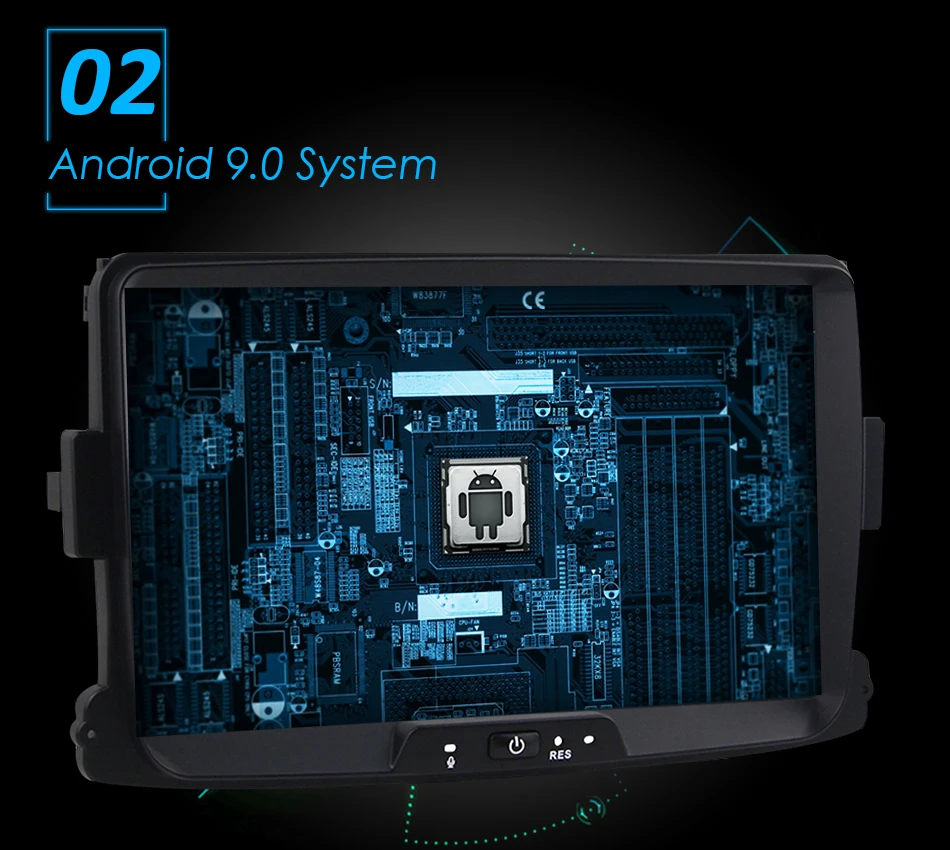 Eunavi 1 Din 8 ''Android 9,0 Автомобильный gps Navi Радио стерео для Dacia/Sandero/Duster/Renault/Captur/Lada/Xray 2 Logan 4G ram wifi USB