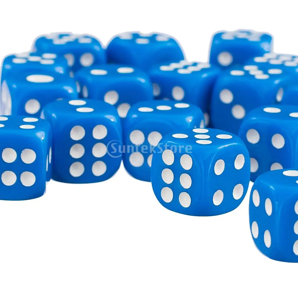50 x 12mm Opaque Six Sided Spot Dice Set D6 D&D RPG NEW Playing Dice Games 7 Colors 50 x 12mm Opaque Six Sided Spot Dice Set D6 D&D RPG NEW Playing Dice Games 7 Colors