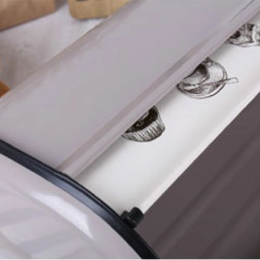 GRAY Bread Box for Kitchen Counter Bread Bin Storage Container For Loaves, Pastries, and More, Roll up Lid Design