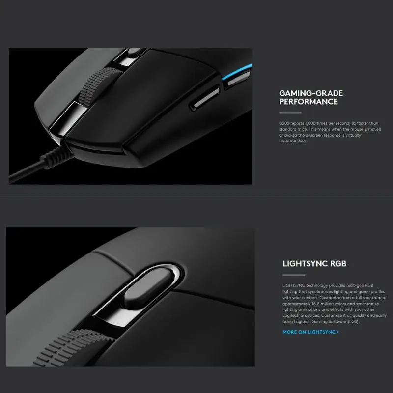 Logitech G102 6000 dpi USB PC игровая мышь компьютерная макро 6 программируемых механических клавиш мыши 6 кнопок RGB проводные мыши для ноутбука